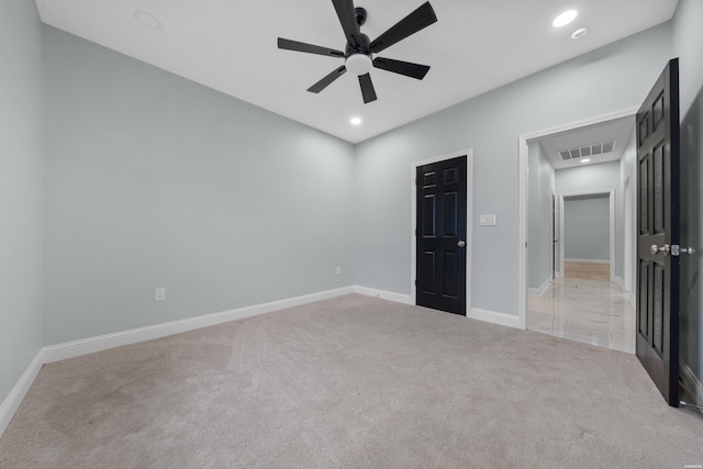 202 Quail Ridge Dr, Hot Springs, AR 71901 - unfurnished bedroom featuring carpet, recessed lighting, and ceiling fan