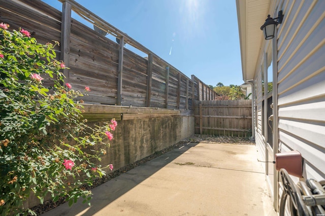 view of patio / terrace with a fenced backyard