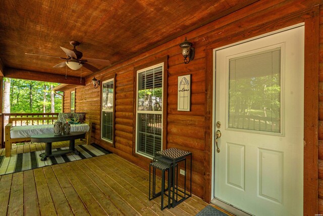67 Delton Mccauley Rd, Kirby, AR 71950 - porch with ceiling fan