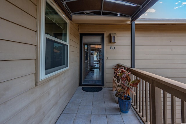 view of doorway to property