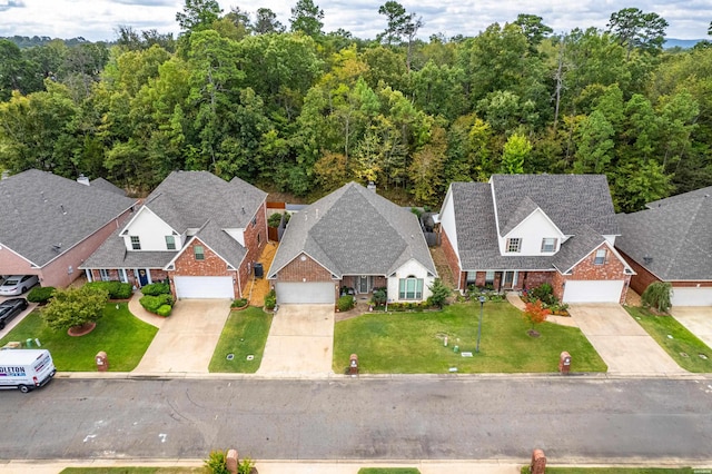 drone / aerial view with a residential view