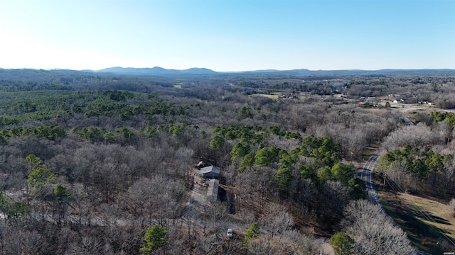 120 Needham Rd, Fountain Lake, AR 71901 - aerial view with a wooded view and a mountain view
