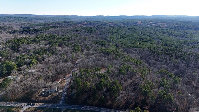 120 Needham Rd, Fountain Lake, AR 71901 - birds eye view of property with a wooded view and a mountain view