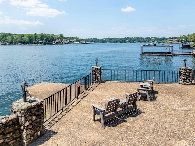203 Stearns Pt Unit E1, Hot Springs, AR 71913 - water view featuring a boat dock
