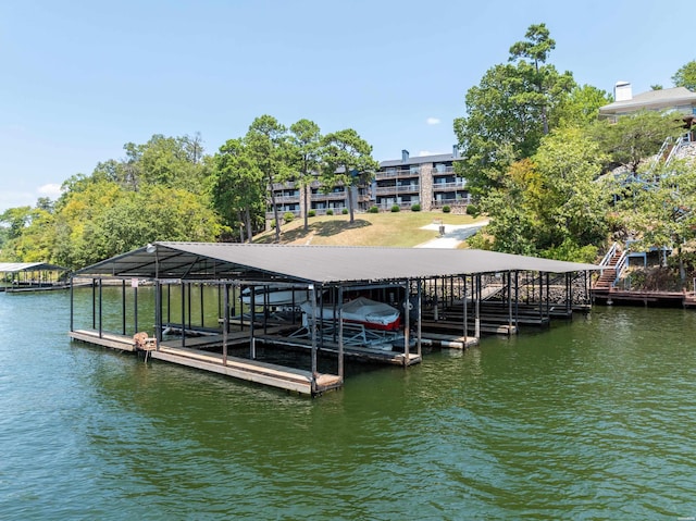 203 Stearns Pt Unit E1, Hot Springs, AR 71913 - dock with boat lift and a water view