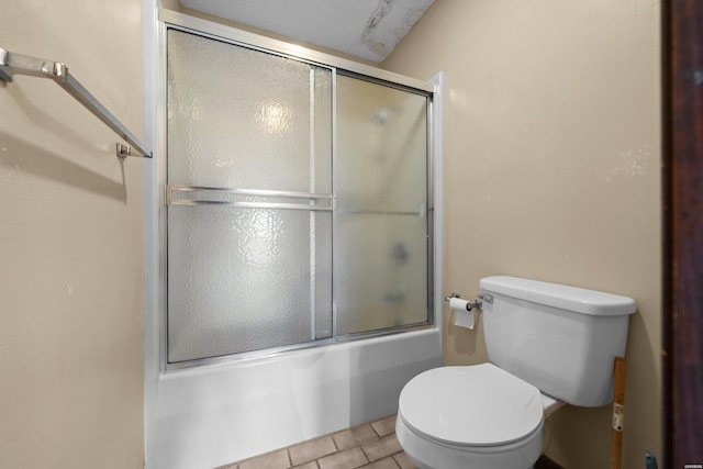 203 Stearns Pt Unit E1, Hot Springs, AR 71913 - bathroom featuring toilet and combined bath / shower with glass door