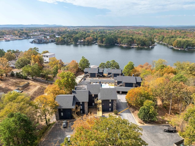 203 Stearns Pt Unit E1, Hot Springs, AR 71913 - bird's eye view of a nearby body of water and a heavily wooded area
