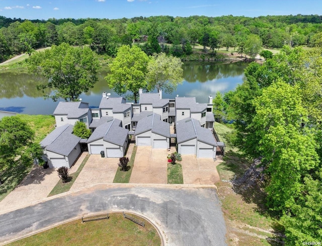 173 Pebble Beach Pl Unit C, Hot Springs, AR 71913 - birds eye view of property featuring a water view and a residential view