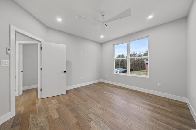 106 Imperial Ct, Hot Springs, AR 71913 - unfurnished room featuring ceiling fan, wood finished floors, baseboards, and recessed lighting