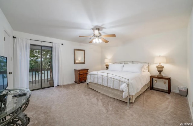 200 Hamilton Oaks Dr Unit D-3, Hot Springs, AR 71913 - bedroom featuring carpet, access to exterior, ceiling fan, and baseboards