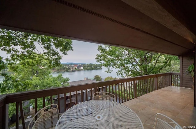 200 Hamilton Oaks Dr Unit D-3, Hot Springs, AR 71913 - wooden terrace featuring outdoor dining area and a water view