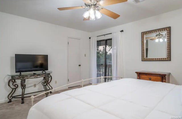 200 Hamilton Oaks Dr Unit D-3, Hot Springs, AR 71913 - carpeted bedroom with baseboards, ceiling fan, and access to outside