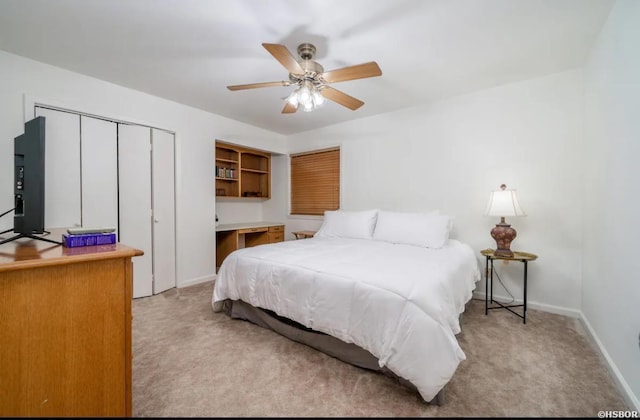 200 Hamilton Oaks Dr Unit D-3, Hot Springs, AR 71913 - carpeted bedroom with a ceiling fan, a closet, and baseboards