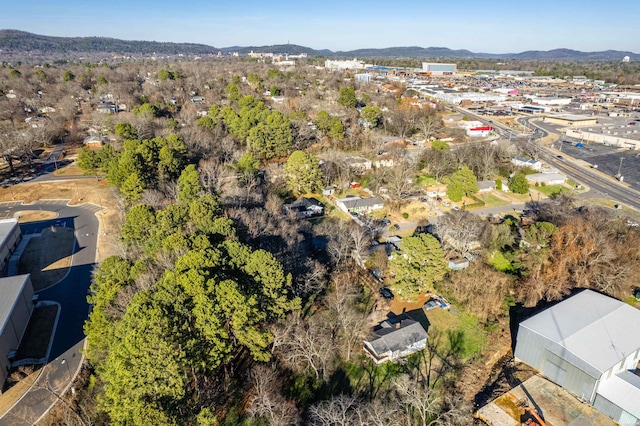 aerial view with a residential view and a mountain view