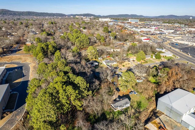 aerial view with a residential view and a mountain view