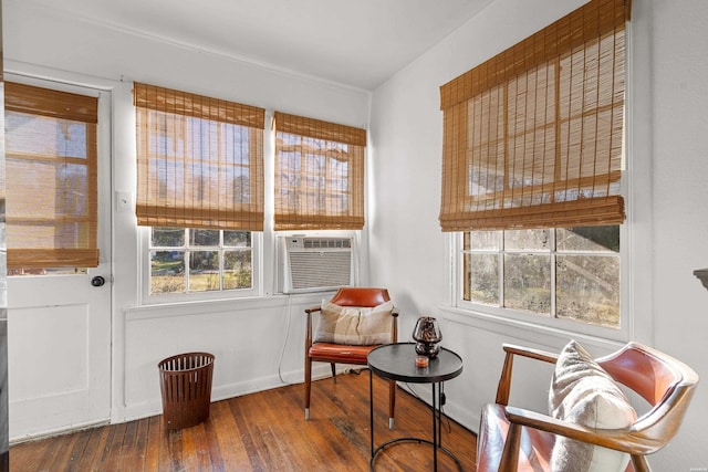 sunroom with cooling unit and a wealth of natural light