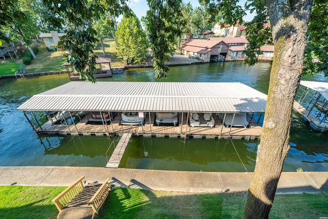 250 Grand Isle Dr Unit 5-A, Hot Springs, AR 71913 - view of dock featuring boat lift and a water view