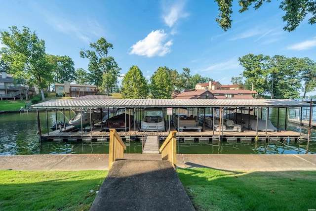 250 Grand Isle Dr Unit 5-A, Hot Springs, AR 71913 - view of dock with a water view and boat lift