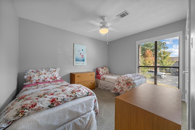 250 Grand Isle Dr Unit 5-A, Hot Springs, AR 71913 - carpeted bedroom with ceiling fan and visible vents