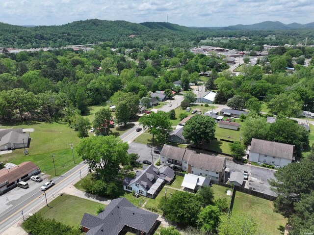 616 E Broadway St, Glenwood, AR 71943 - aerial view featuring a residential view, a mountain view, and a view of trees