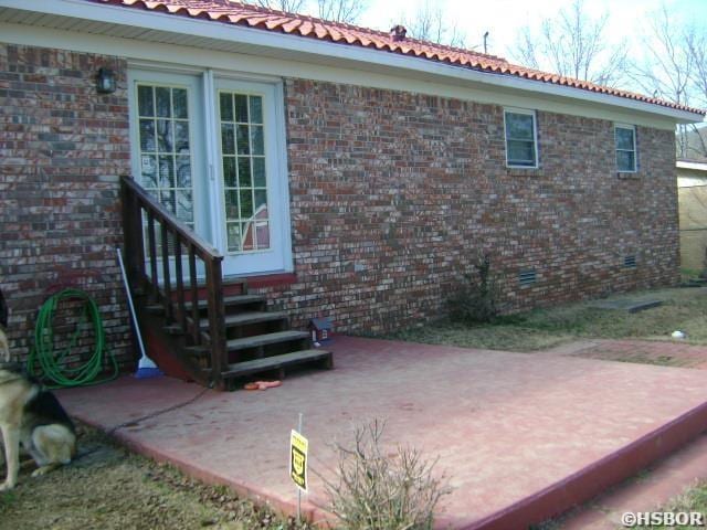 view of patio with entry steps