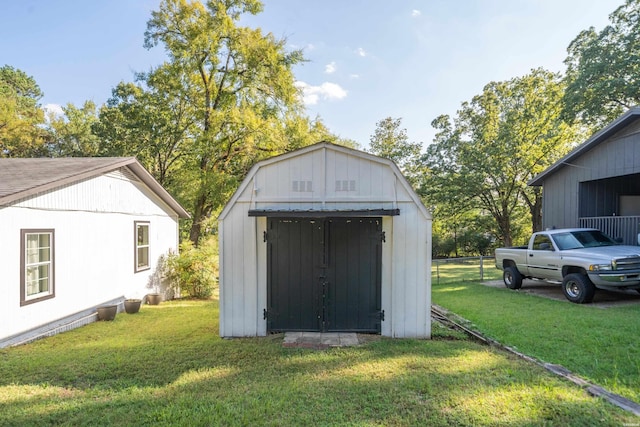 view of shed