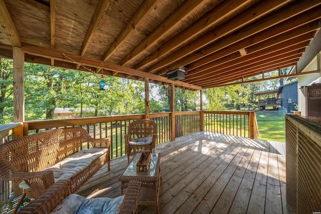 view of wooden deck