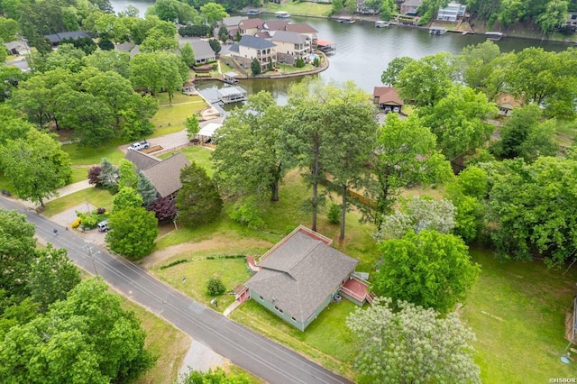 117 Waverly St, Hot Springs, AR 71913 - bird's eye view with a water view and a residential view
