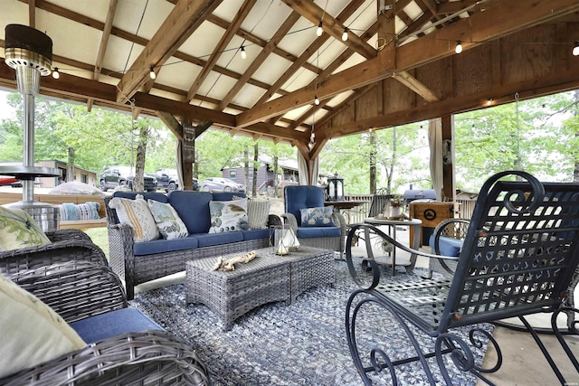 view of patio / terrace with an outdoor living space