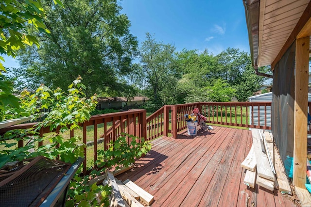 view of wooden deck