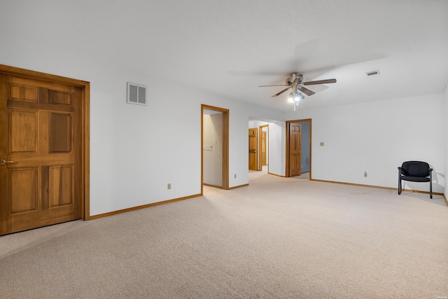 111 Black Oak Ct, Hot Springs, AR 71913 - spare room with arched walkways, light colored carpet, and a ceiling fan
