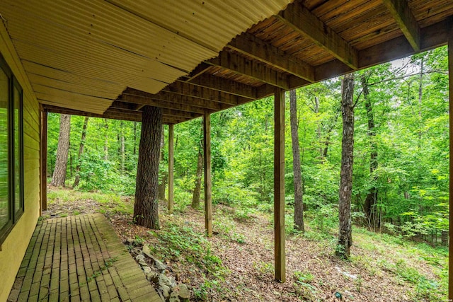 111 Black Oak Ct, Hot Springs, AR 71913 - wooden deck featuring a view of trees