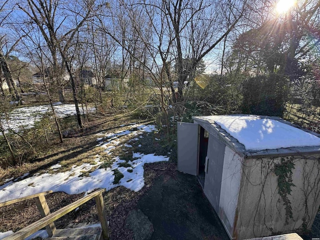 view of snowy yard