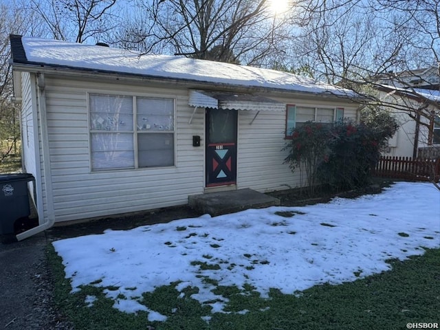 view of front of property with fence