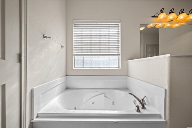 bathroom featuring a jetted tub