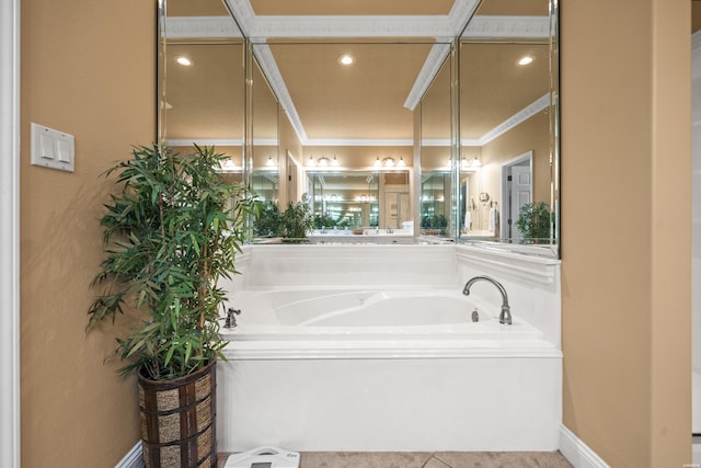 1380 Airport Rd Unit E-1, Hot Springs, AR 71913 - full bath with a garden tub and ornamental molding