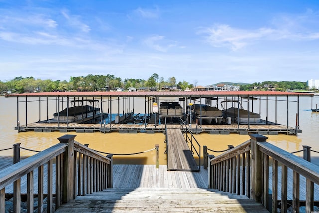 1380 Airport Rd Unit E-1, Hot Springs, AR 71913 - wooden deck with a floating dock and a water view