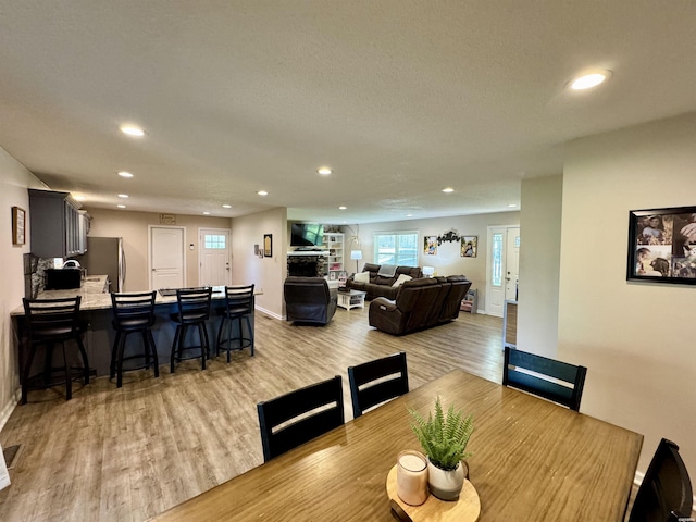 101 Lecroy Rd, Hot Springs, AR 71901 - dining area with light wood-style flooring and recessed lighting