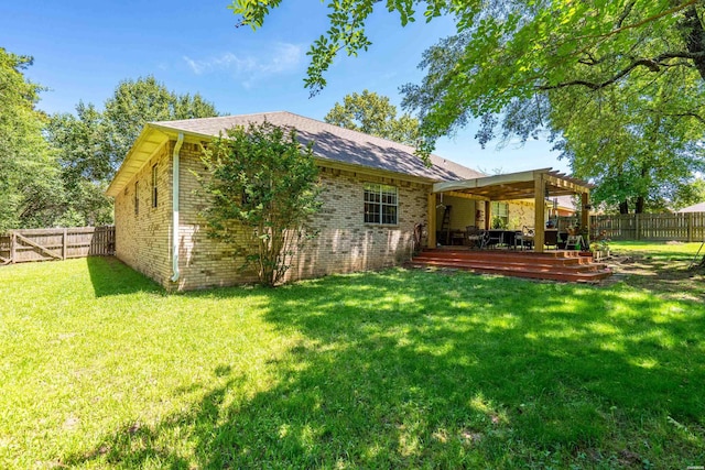 103 Deer View Ct, Hot Springs, AR 71913 - back of property featuring a deck, brick siding, and a pergola