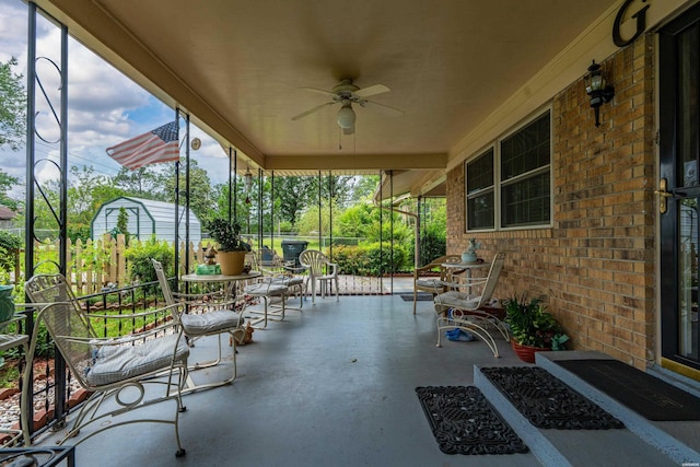 102 Avalon Dr, Pearcy, AR 71964 - view of patio / terrace featuring a ceiling fan