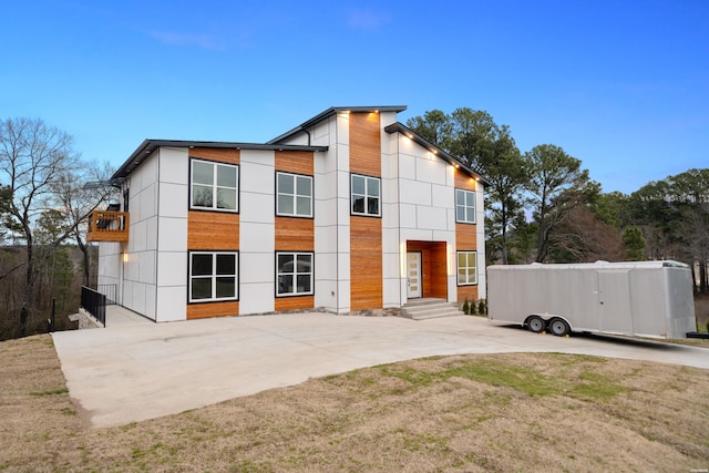 view of modern home