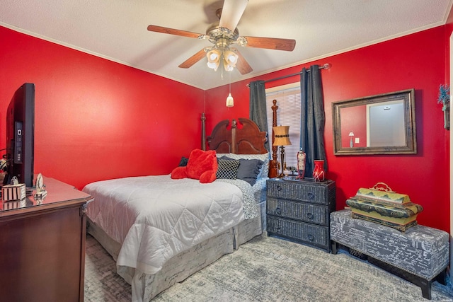 bedroom featuring a ceiling fan