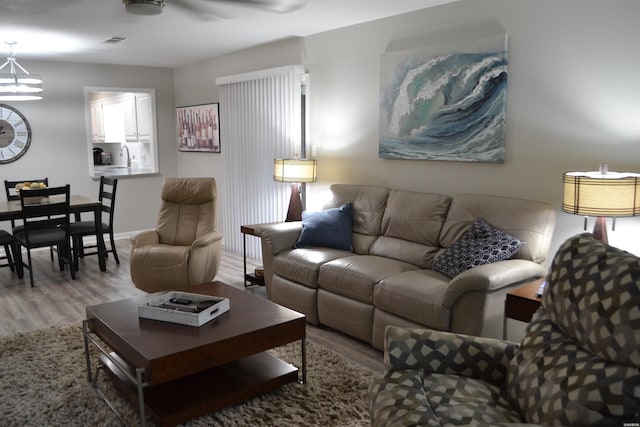 200 Hamilton Oaks Dr Unit J3, Hot Springs, AR 71913 - living area with wood finished floors and ceiling fan