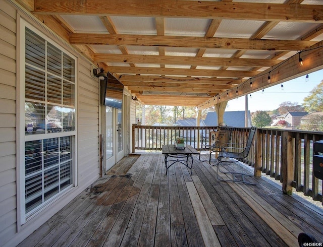 view of wooden terrace