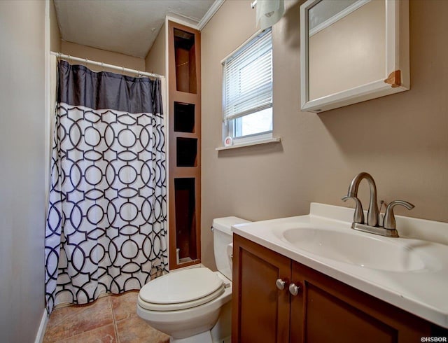 full bath with toilet and vanity