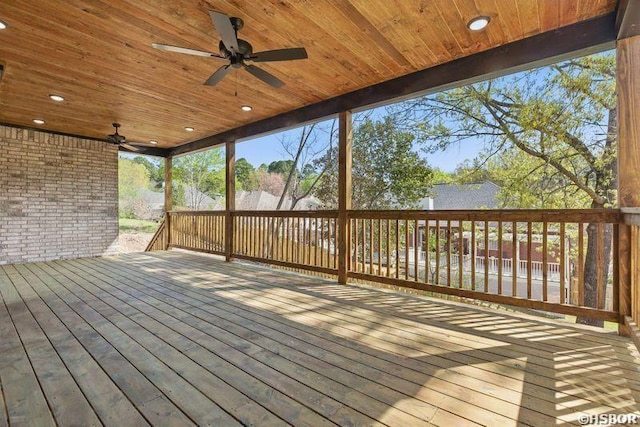 132 Lombard Ct, Hot Springs, AR 71901 - deck with a ceiling fan