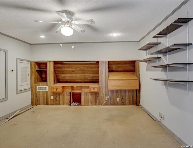 509 Belvedere Dr Unit B4, Hot Springs, AR 71901 - bar with a ceiling fan, carpet, and a textured ceiling