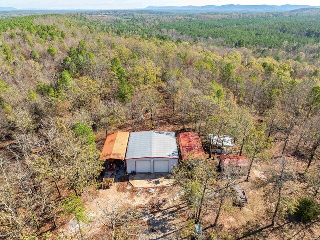 bird's eye view with a view of trees