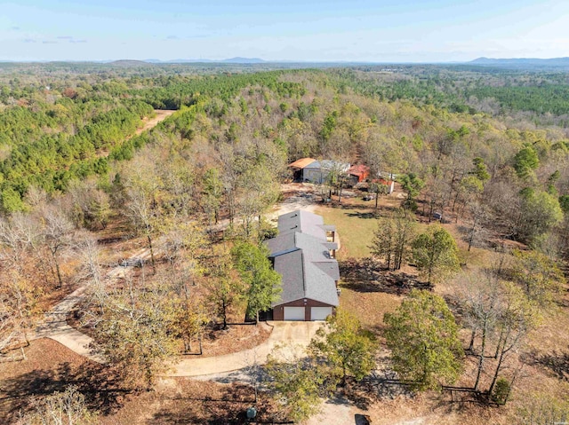 bird's eye view with a forest view