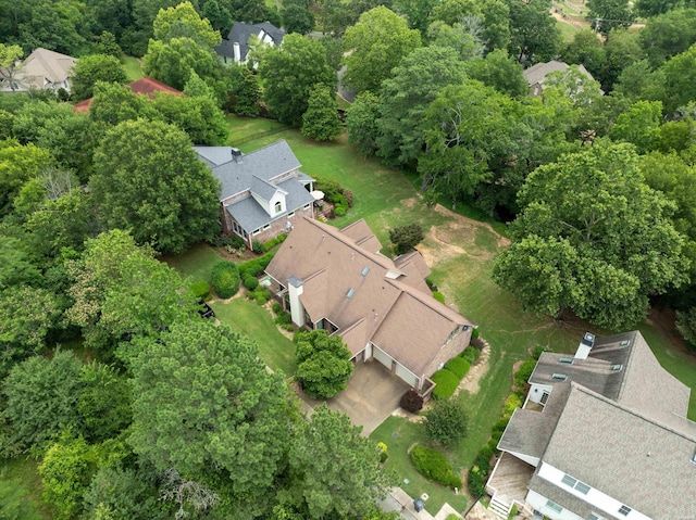 drone / aerial view with a residential view